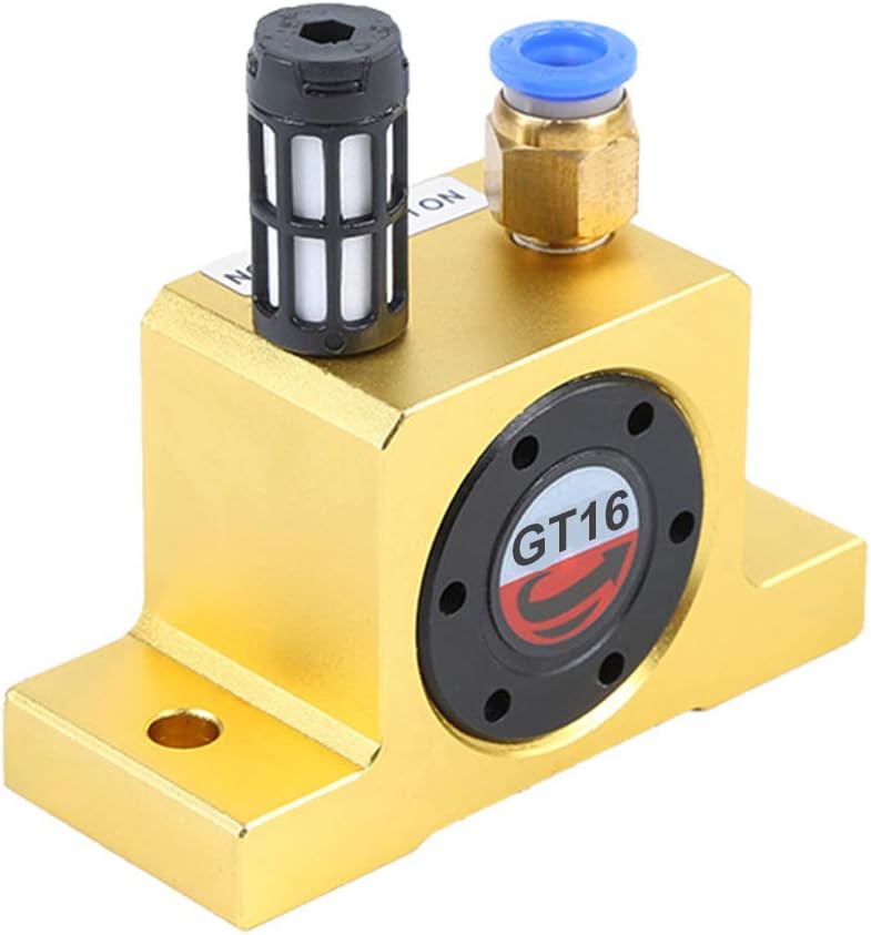 AFUXING Industrial Turbine Vibrators GT16, G 1/4" Slient Pneumatic Turbine Vibrators, Golden Industrial Vibrator Free Muffler - Image 1